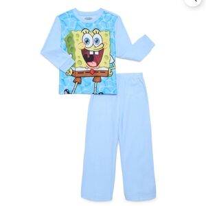 SpongeBob SquarePants Boys Long Sleeve Top and Pants, 2-Piece Pajama Set,Size XS